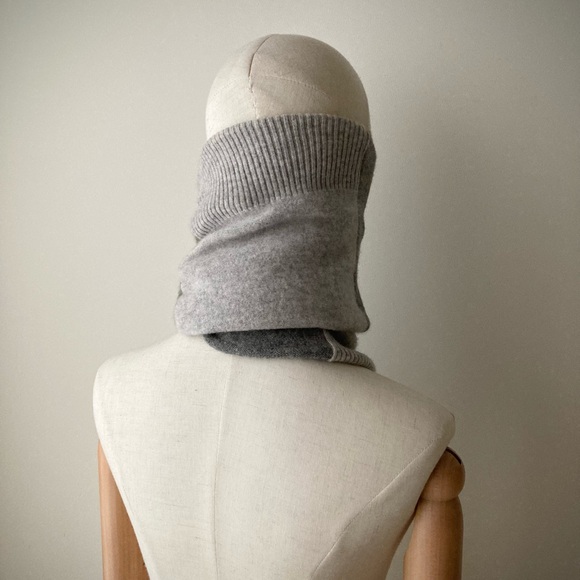 joodito 100% cashmere tie sweater japanese boro boho patchwork scarf gray green - Picture 9 of 11